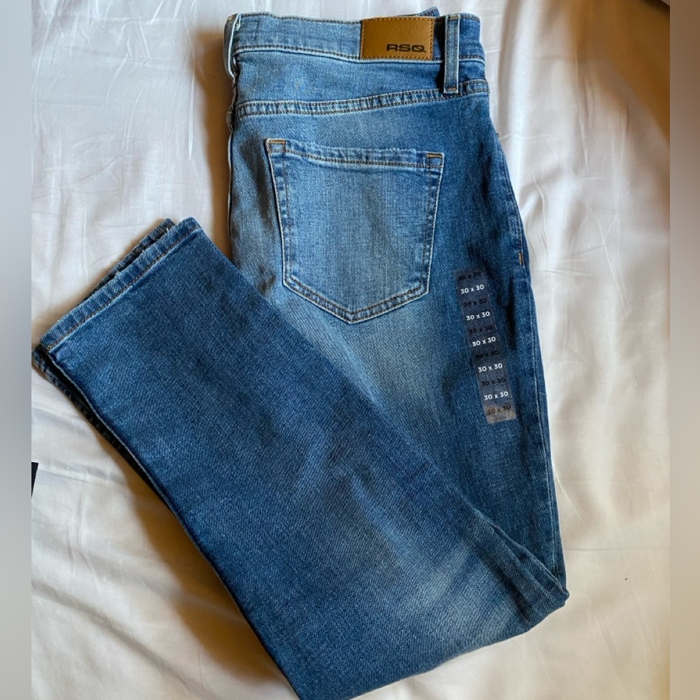 ASOS Blue Slim Jeans with Faded Casual Look